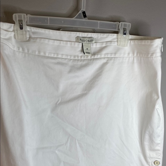 White House Black Market White Pencil Skirt Knee-Length Casual - Picture 8 of 15